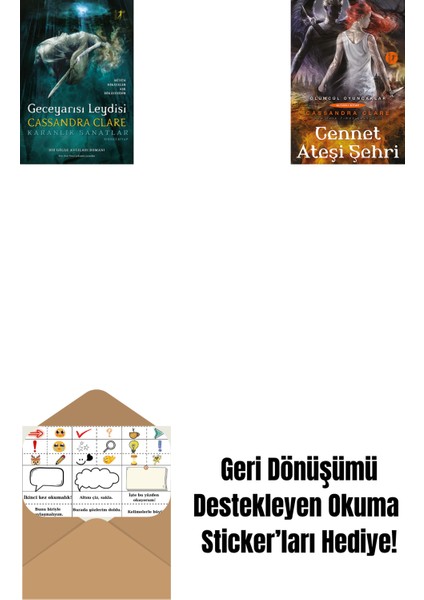Geceyarısı Leydisi (Ciltli) + Cennet Ateşi Şehri + Okuma Sticker'ları