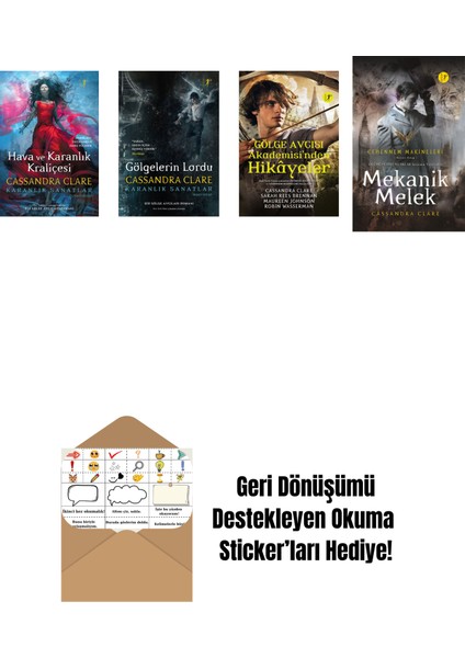 Cassandra Clare 4 Kitap Set + Okuma Sticker'ları