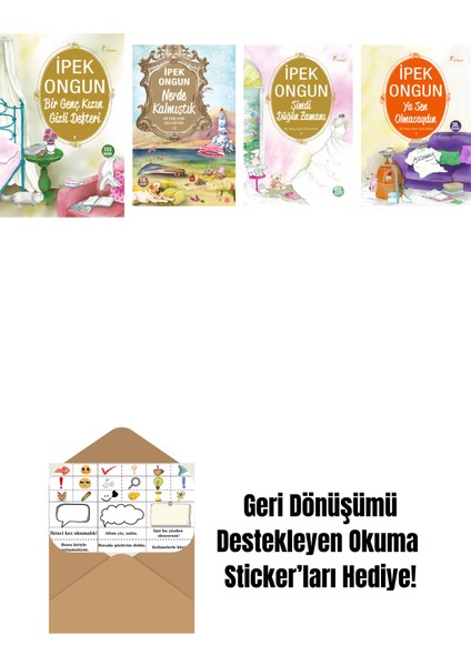 Ipek Ongun 4 Kitap Set + Okuma Sticker'ları