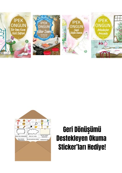Ipek Ongun 4 Kitap Set + Okuma Sticker'ları