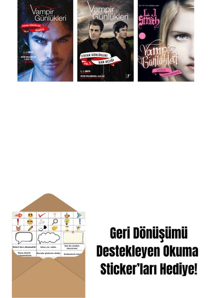 L. J. Smith 3 Kitap Set + Okuma Sticker'ları