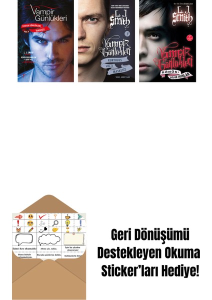 L. J. Smith 3 Kitap Set + Okuma Sticker'ları