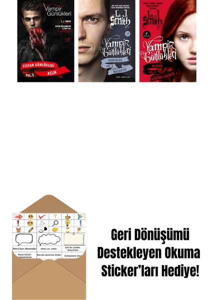 L. J. Smith 3 Kitap Set + Okuma Sticker'ları