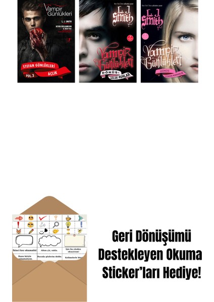 L. J. Smith 3 Kitap Set + Okuma Sticker'ları