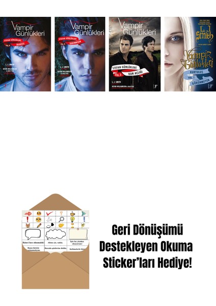 L. J. Smith 4 Kitap Set + Okuma Sticker'ları