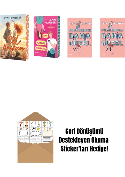Lynn Painter 4 Kitap Set + Okuma Sticker'ları