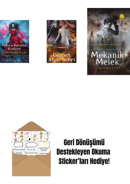 Cassandra Clare 3 Kitap Set + Okuma Sticker'ları