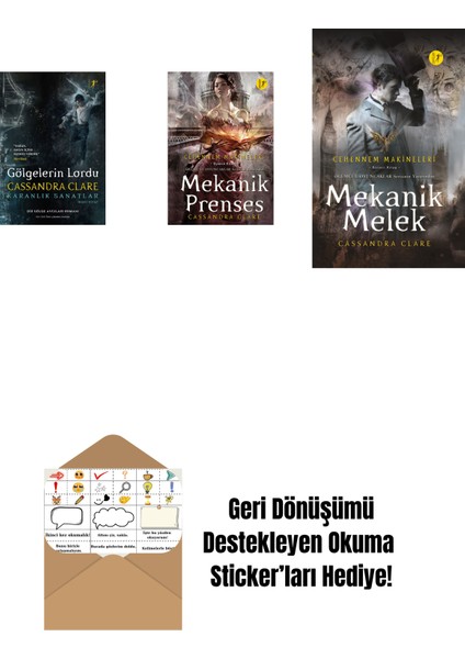 Cassandra Clare 3 Kitap Set + Okuma Sticker'ları