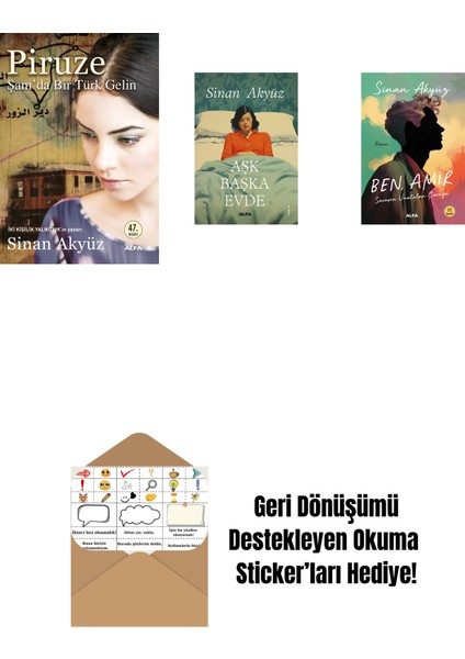 Sinan Akyüz 3 Kitap Set + Okuma Sticker'ları