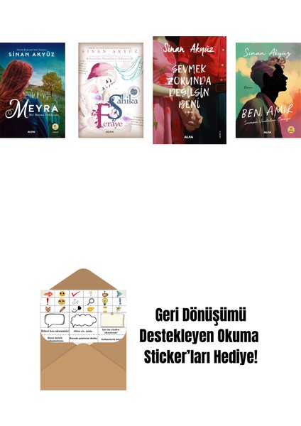 Sinan Akyüz 4 Kitap Set + Okuma Sticker'ları