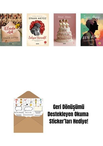 Sinan Akyüz 4 Kitap Set + Okuma Sticker'ları