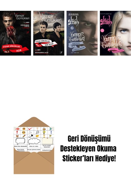 L. J. Smith 4 Kitap Set + Okuma Sticker'ları