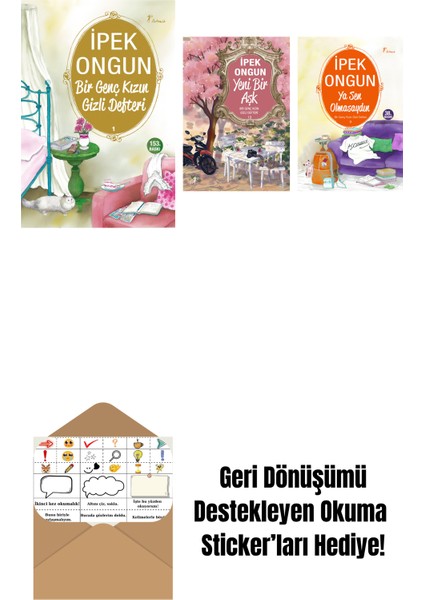 Ipek Ongun 3 Kitap Set + Okuma Sticker'ları