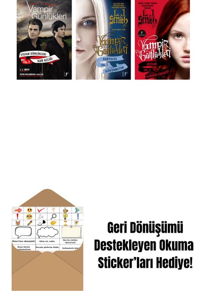 L. J. Smith 3 Kitap Set + Okuma Sticker'ları