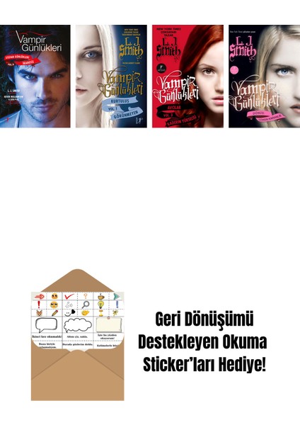 L. J. Smith 4 Kitap Set + Okuma Sticker'ları