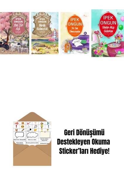 Ipek Ongun 4 Kitap Set + Okuma Sticker'ları