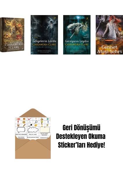 Cassandra Clare 4 Kitap Set + Okuma Sticker'ları