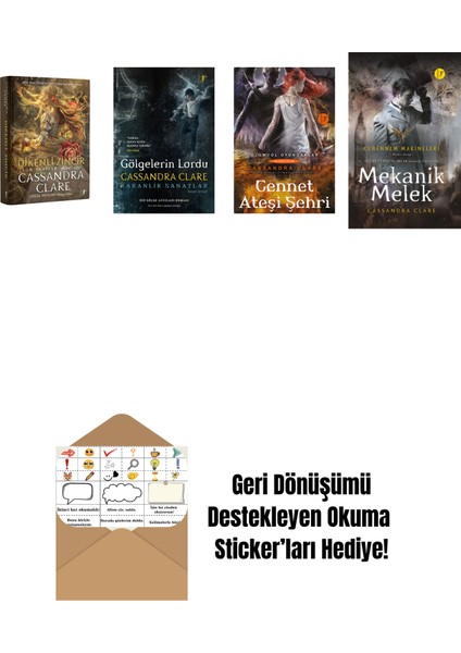 Cassandra Clare 4 Kitap Set + Okuma Sticker'ları