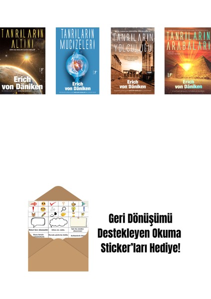Erich Von Daniken 4 Kitap Set + Okuma Sticker'ları