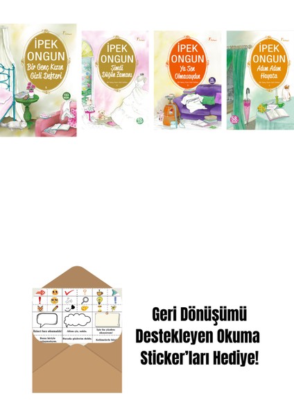 Ipek Ongun 4 Kitap Set + Okuma Sticker'ları