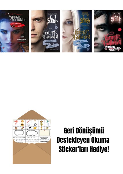 L. J. Smith 4 Kitap Set + Okuma Sticker'ları
