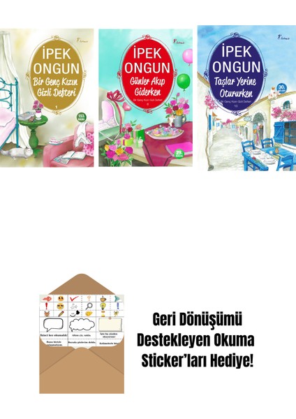 Ipek Ongun 3 Kitap Set + Okuma Sticker'ları