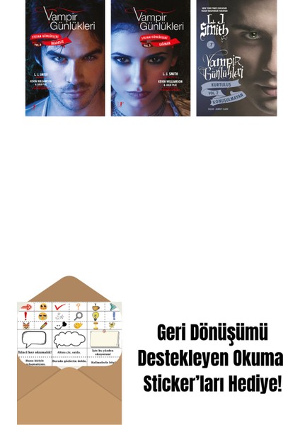 L. J. Smith 3 Kitap Set + Okuma Sticker'ları