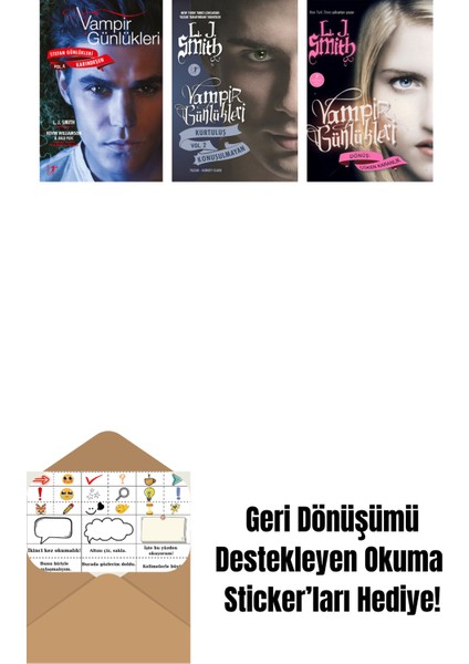 L. J. Smith 3 Kitap Set + Okuma Sticker'ları
