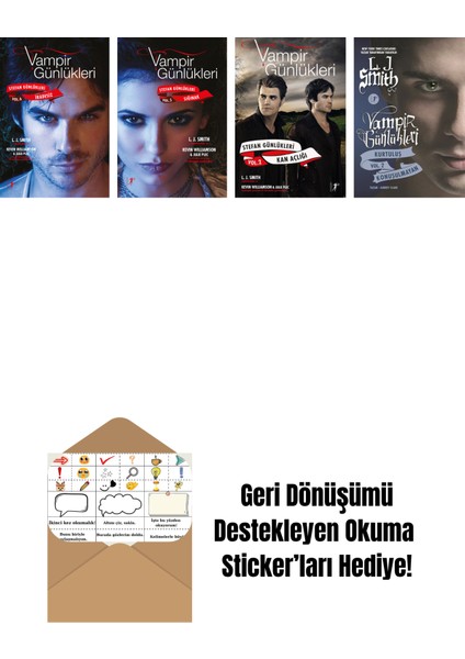L. J. Smith 4 Kitap Set + Okuma Sticker'ları