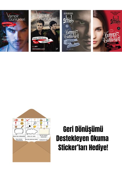 L. J. Smith 4 Kitap Set + Okuma Sticker'ları