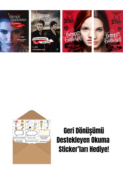 L. J. Smith 4 Kitap Set + Okuma Sticker'ları