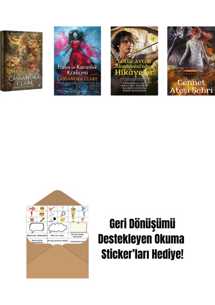 Cassandra Clare 4 Kitap Set + Okuma Sticker'ları