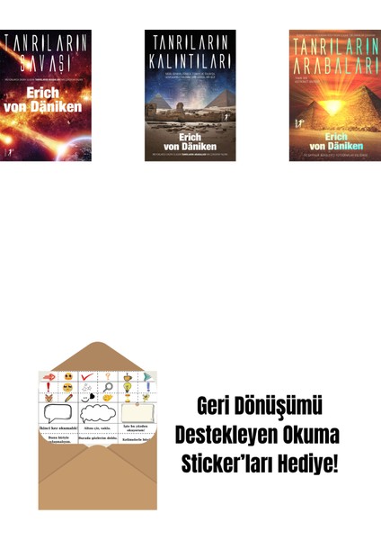 Erich Von Daniken 3 Kitap Set + Okuma Sticker'ları