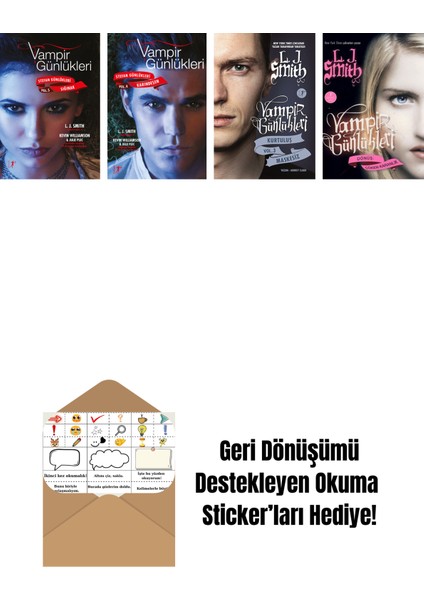 L. J. Smith 4 Kitap Set + Okuma Sticker'ları