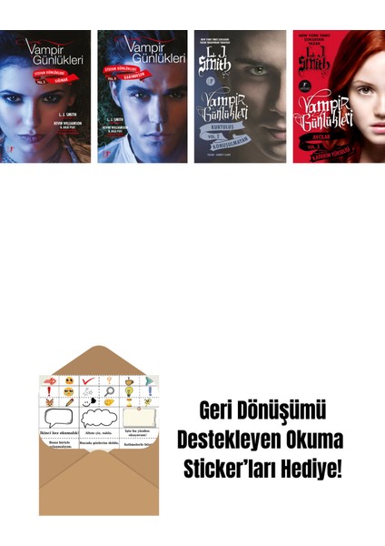 L. J. Smith 4 Kitap Set + Okuma Sticker'ları