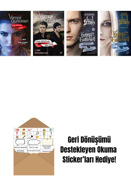 L. J. Smith 4 Kitap Set + Okuma Sticker'ları