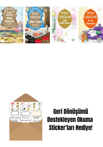 Ipek Ongun 4 Kitap Set + Okuma Sticker'ları
