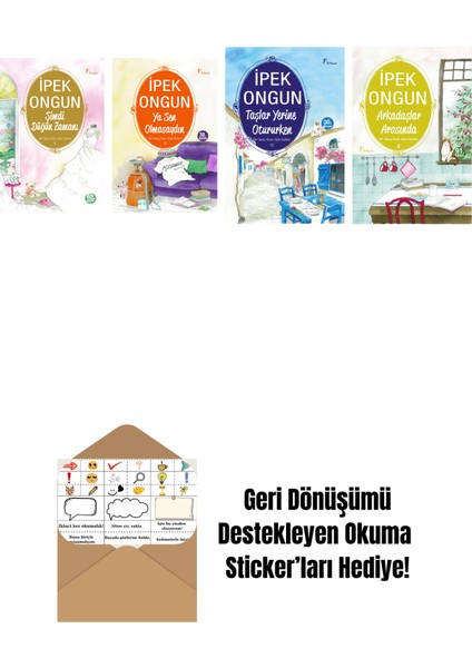 Ipek Ongun 4 Kitap Set + Okuma Sticker'ları