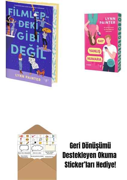 Filmlerdeki Gibi Değil (Ciltli) + Bay Yanlış Numara + Okuma Sticker'ları