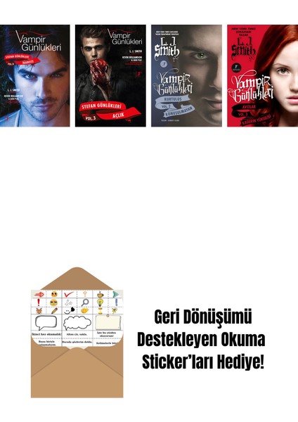 L. J. Smith 4 Kitap Set + Okuma Sticker'ları