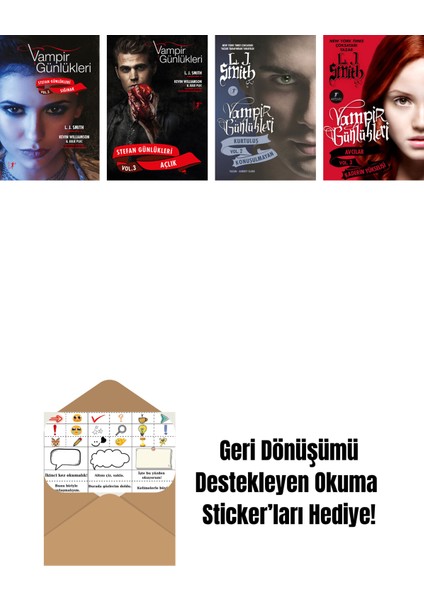 L. J. Smith 4 Kitap Set + Okuma Sticker'ları