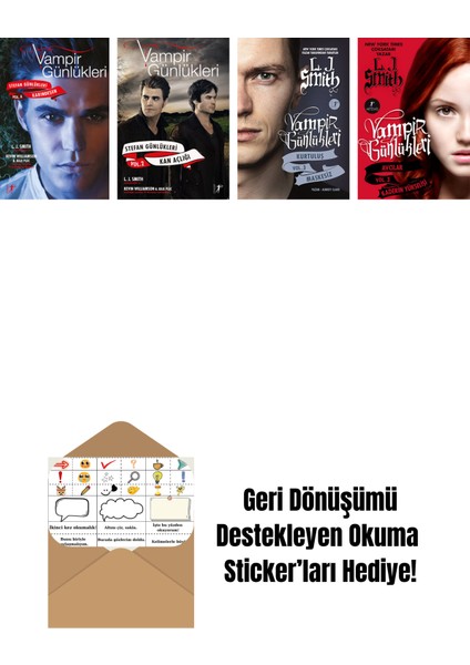 L. J. Smith 4 Kitap Set + Okuma Sticker'ları
