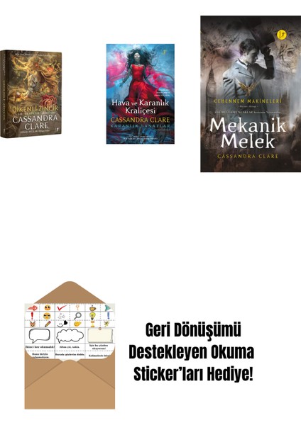 Cassandra Clare 3 Kitap Set + Okuma Sticker'ları