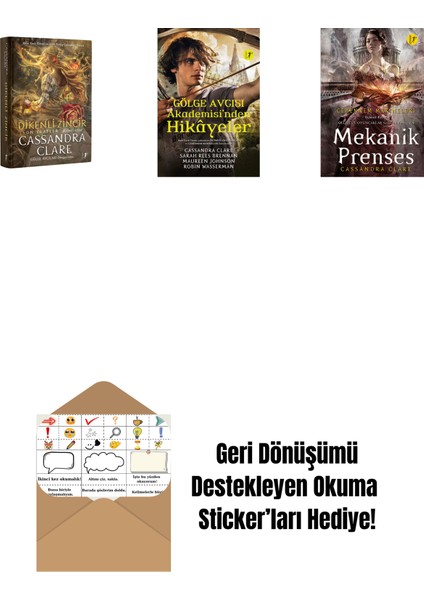 Cassandra Clare 3 Kitap Set + Okuma Sticker'ları
