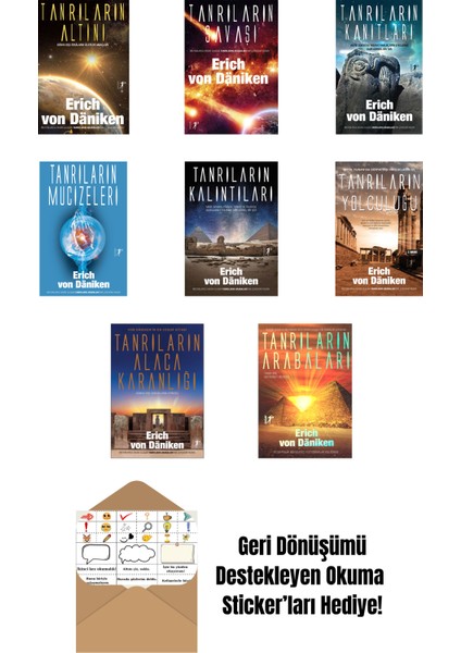 Erich Von Daniken 8 Kitap Set + Okuma Sticker'ları