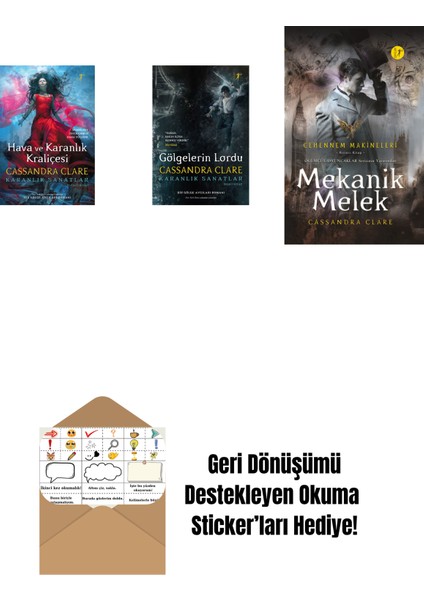 Cassandra Clare 3 Kitap Set + Okuma Sticker'ları