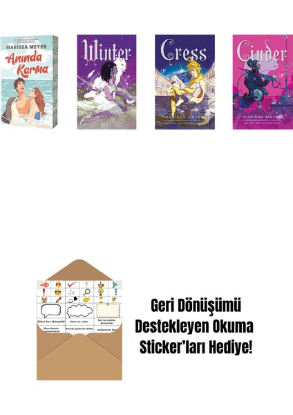 Marissa Meyer 4 Kitap Set + Okuma Sticker'ları