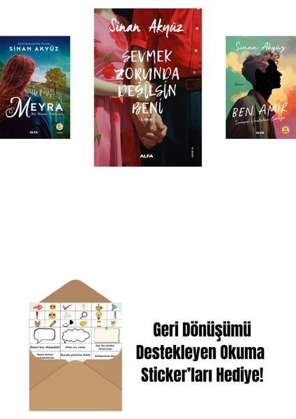 Sinan Akyüz 3 Kitap Set + Okuma Sticker'ları
