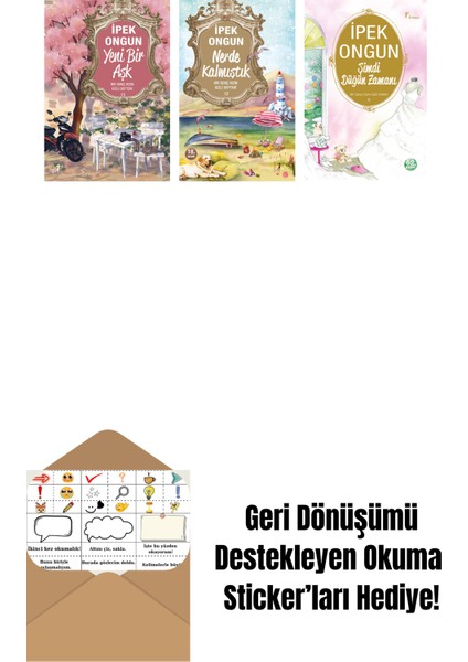 Ipek Ongun 3 Kitap Set + Okuma Sticker'ları