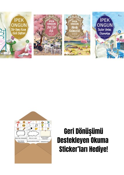 Ipek Ongun 4 Kitap Set + Okuma Sticker'ları